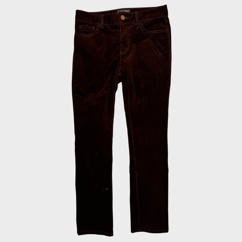 Chaps Denim Petite 2P Brown Corduroy Pants